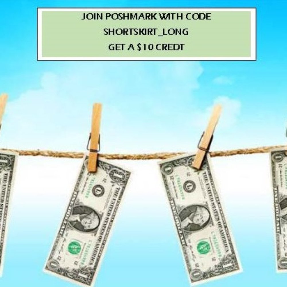 JOIN POSHMARK - GET $10 OFF YOUR FIRST PURCHASE!